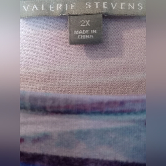 Valerie Stevens top  Three quarter sleeve size 2x - Picture 4 of 6